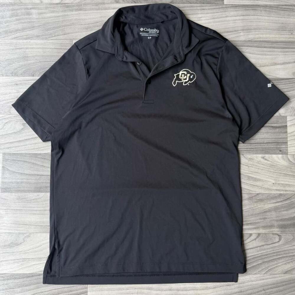 Columbia CU Buffs Golf Polo Size S/P Black University of Colorado